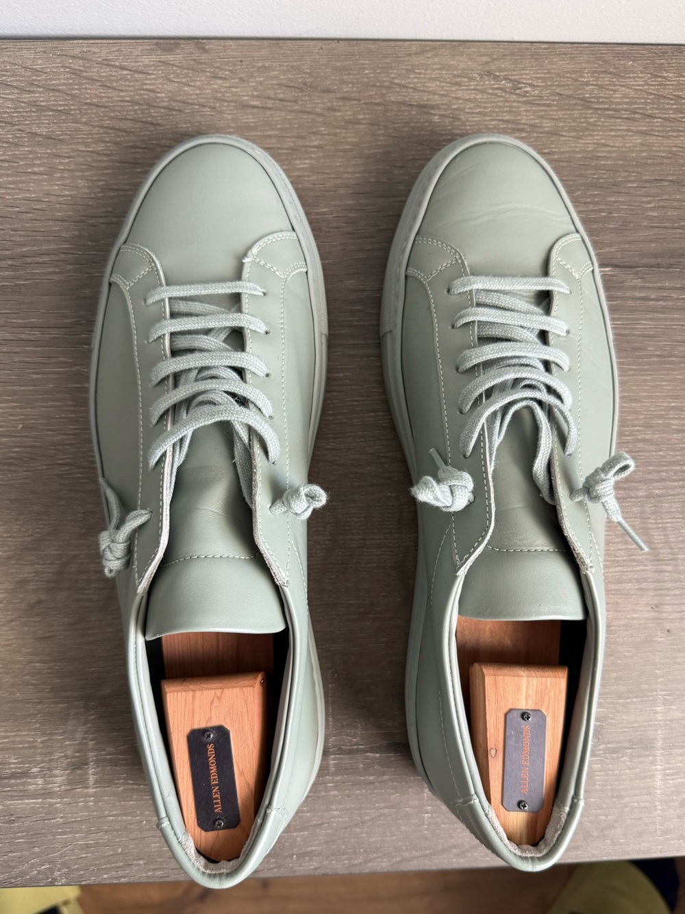 Common Projects Low-Top Sneakers in Light Sage Green - Picture 3 of 7